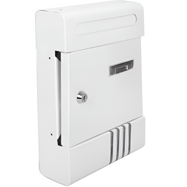 Μεταλλικό Γραμματοκιβώτιο Λευκό 205x65x291mm Kmt Style 2001734