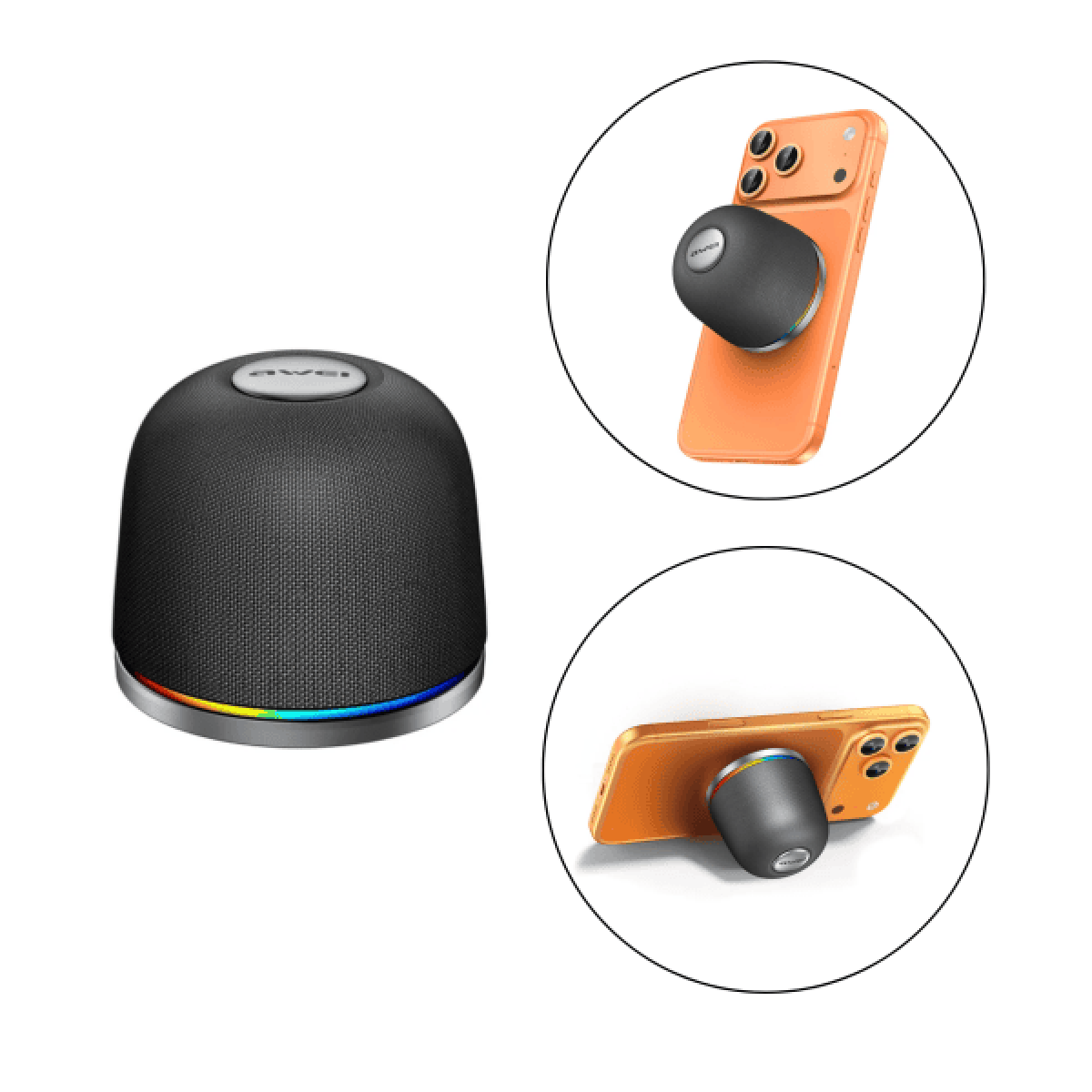 Mini Ηχείο 5W Μαγνητικό Bluetooth 5.3 TWS RGB Awei KA21 - Image 2