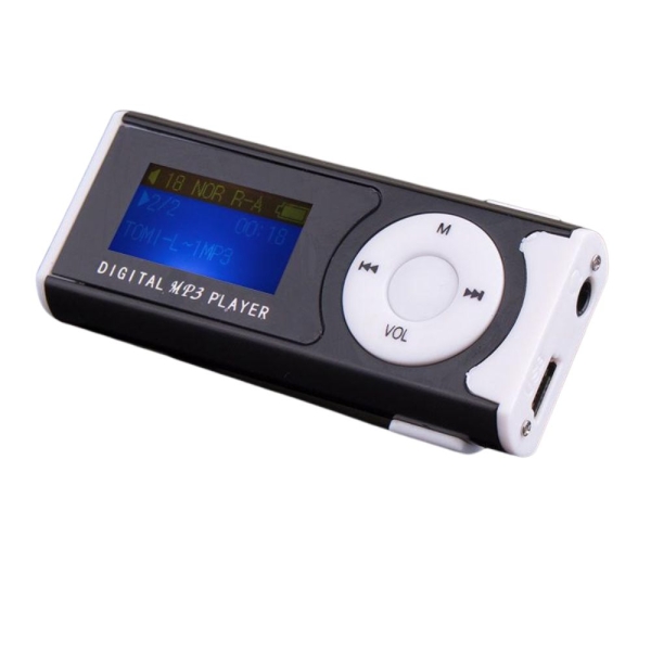 Mini MP3 Player με Clip, Οθόνη LCD & MicroSD έως 32GB