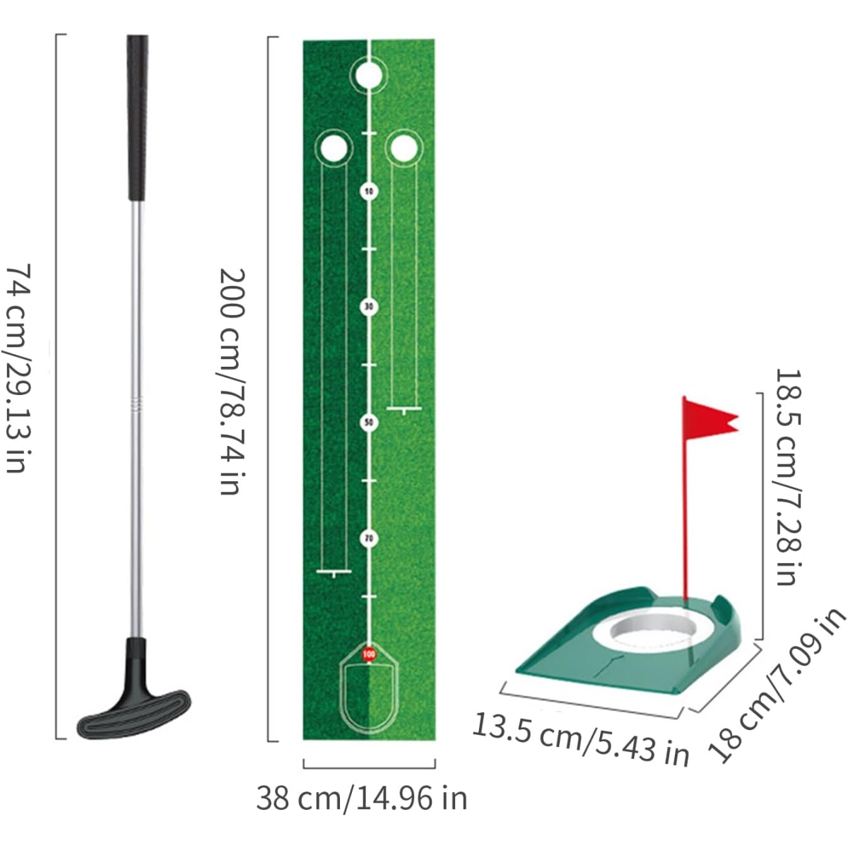 Παιδικό Σετ Golf με Τάπητα Putting – 3 Τρύπες – Indoor & Outdoor 7888-46A - Image 7