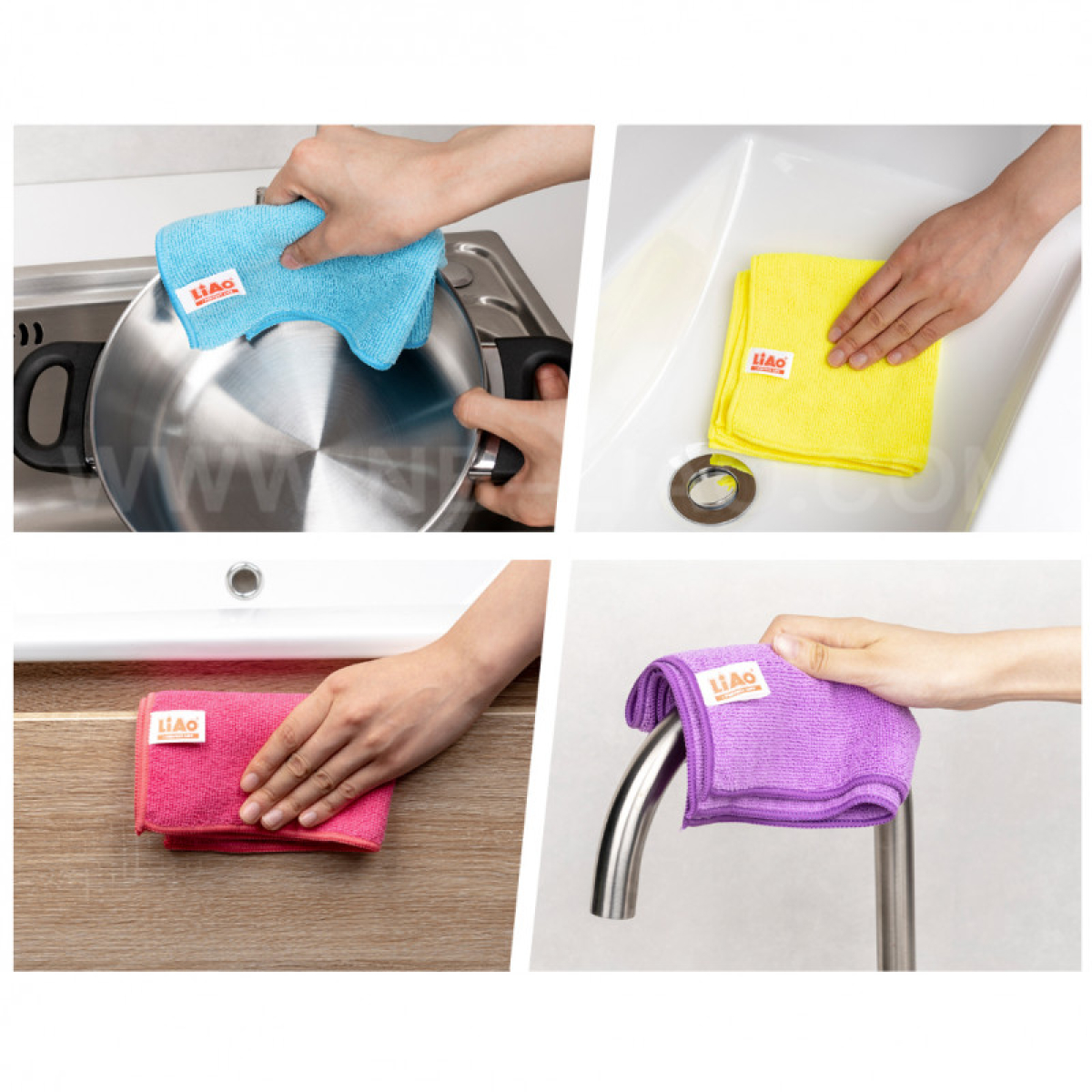 Πανιά Καθαρισμού Microfiber 35x30cm 10τμχ LiAo G130106 - Image 2