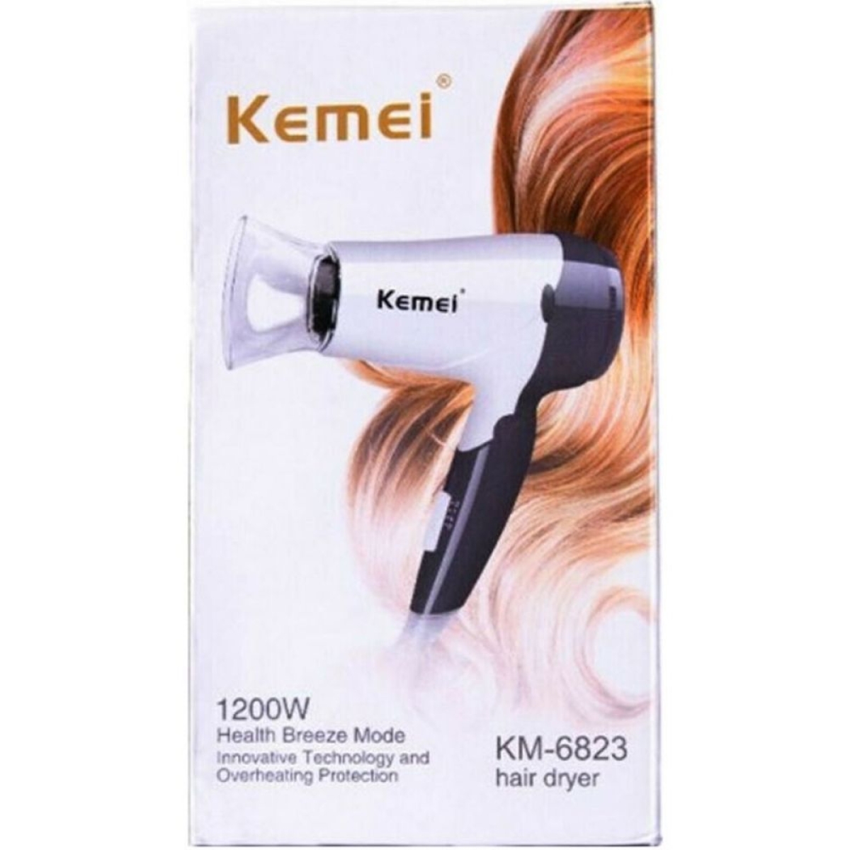 Πιστολάκι Μαλλιών Kemei KM-6823 1200W Αναδιπλούμενο