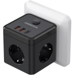 Πολύπριζο Cube 6 σε 1 με 3 Πρίζες, 2 USB-A & 1 USB-C Anrmesun AS-E3301C