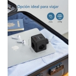Πολύπριζο Cube 6 σε 1 με 3 Πρίζες, 2 USB-A & 1 USB-C Anrmesun AS-E3301C - Image 3