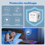 Πολύπριζο Cube 7 σε 1 με 3 Πρίζες, 2 USB-A & 2 USB-C 3840W Anrmesun AS-E3302C - Image 4