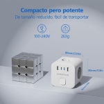 Πολύπριζο Cube 7 σε 1 με 3 Πρίζες, 2 USB-A & 2 USB-C 3840W Anrmesun AS-E3302C - Image 2