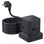 Πολύπριζο Tower 7 σε 1 2400W με 4 Πρίζες, 2 USB-A & 1 USB-C, Καλώδιο 2m Anrmesun AP-W2402C-EU - Image 3