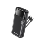 Power Bank 10000mAh 22.5W PD/QC 3in1 με Ενσωματωμένα Καλώδια Awei PA-94