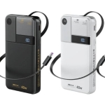 Power Bank 10000mAh 40W PD με Αναδιπλούμενο Καλώδιο Type-C & Ψηφιακή Οθόνη REMAX FP-123
