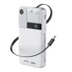Power Bank 10000mAh 40W PD με Αναδιπλούμενο Καλώδιο Type-C & Ψηφιακή Οθόνη REMAX FP-123