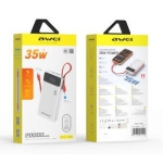 Power Bank 20000mAh 35W PD με Ενσωματωμένο Καλώδιο Type-C & Lightning AWEI S22 - Image 4
