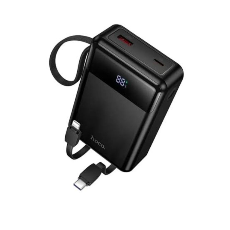 Power Bank Hoco DYM12 20000mAh 22.5W με Ενσωματωμένα Καλώδια