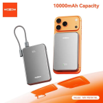 Power Bank MagSafe 10000mAh με Γρήγορη Φόρτιση 22.5W και Ενσωματωμένο Καλώδιο Type-C Moxom MX-PB194 - Image 2