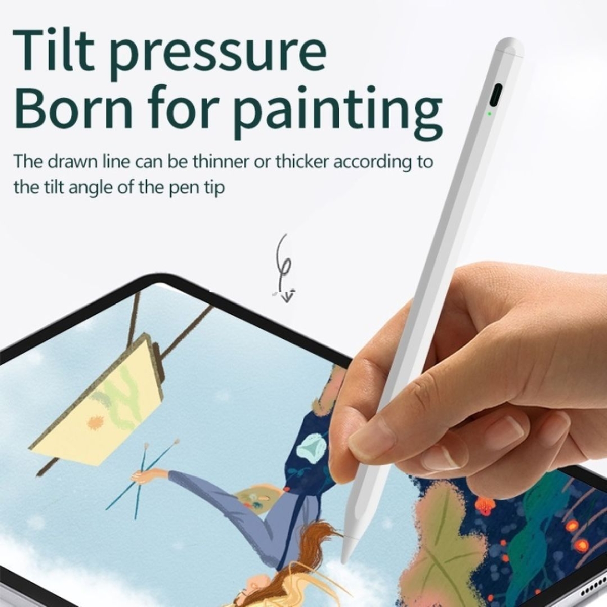 Ψηφιακή Γραφίδα Αφής για iPad με Palm Rejection, Tilt & Μαγνητική Στήριξη - JD16 - Image 2