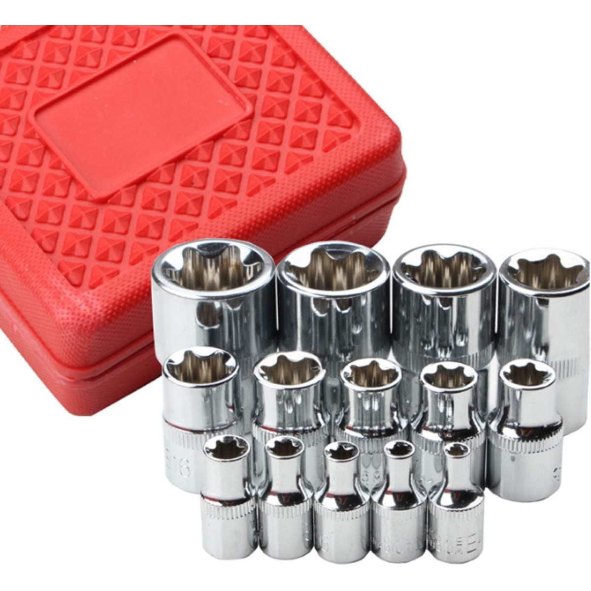 Σετ Καρυδάκια E-Torx E4-E24 1/4″, 3/8″ & 1/2″ 14 Τεμαχίων - Image 2