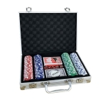 Σετ Poker 200 Τεμαχίων με Αλουμινένια Βαλίτσα, Μάρκες, Τράπουλες & Ζάρια - Image 2