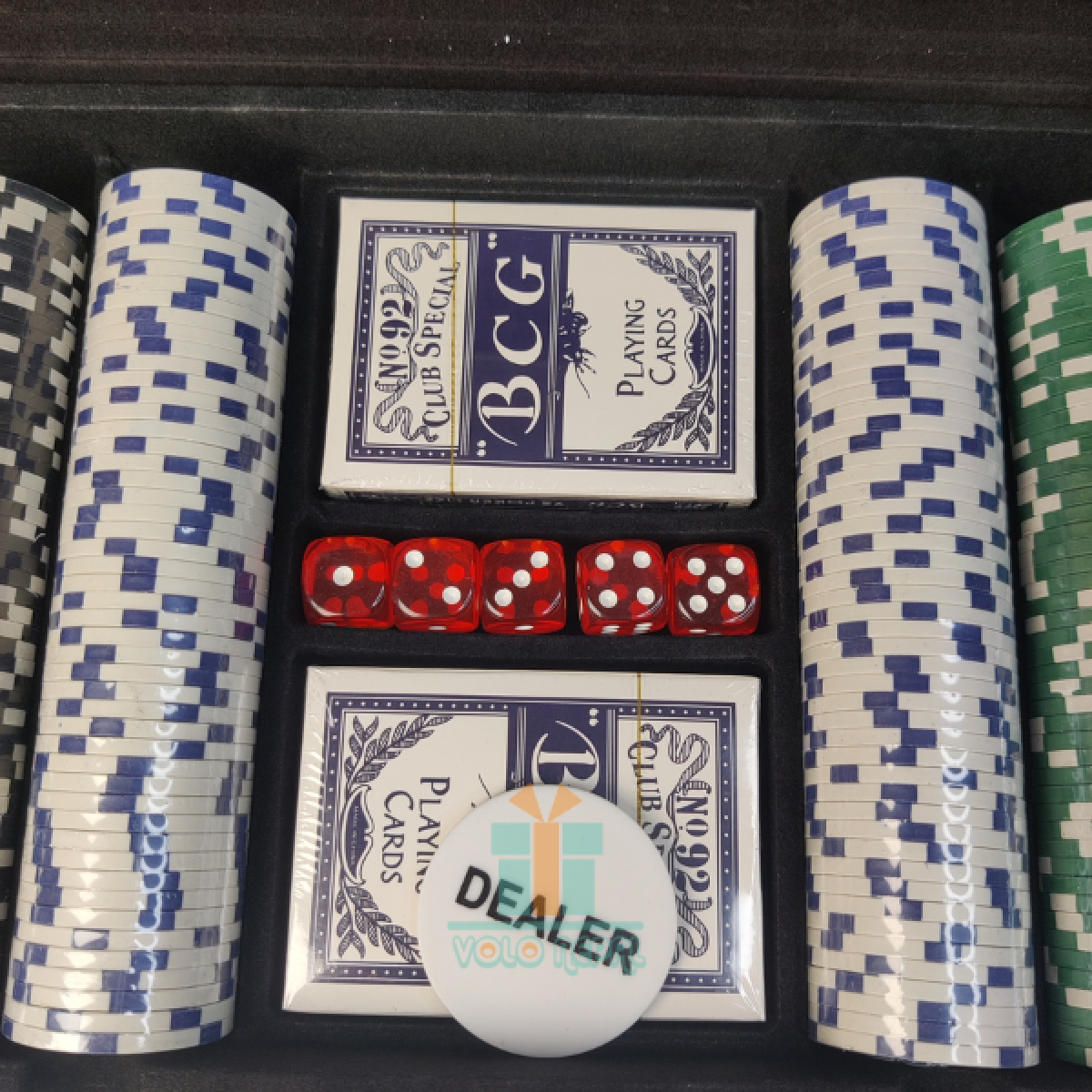 Σετ Poker 300 Μάρκες σε Μεταλλική Βαλίτσα Αλουμινίου - Image 3