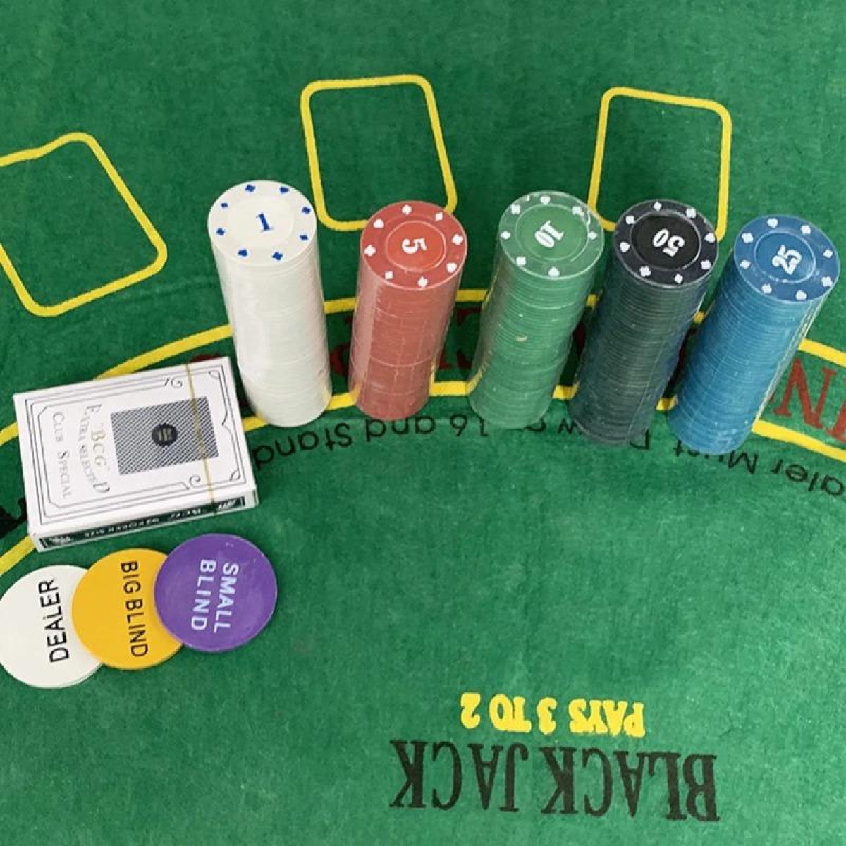 Σετ Πόκερ 300 Τεμαχίων Texas Hold’em με Βαλίτσα και Τσόχα - Image 7