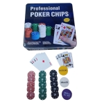Σετ Πόκερ 400 Μάρκες με 2 Τράπουλες, Dealer Buttons & Gaming Mat - Image 3