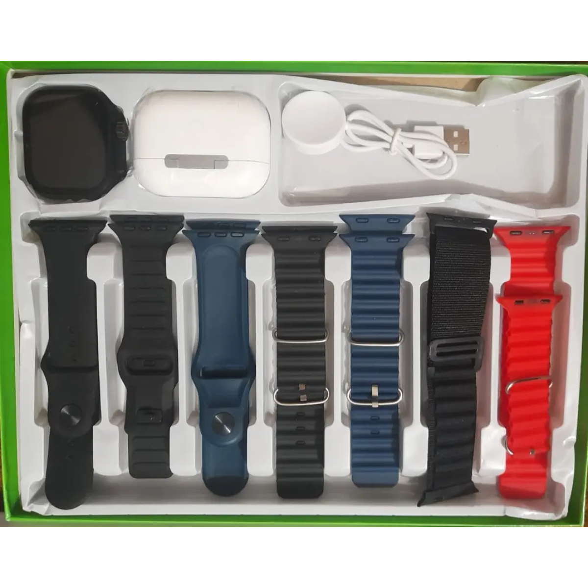 Smart Watch 7+2 σε 1 με Ακουστικά & 7 Λουράκια T3000Ultra - Image 2