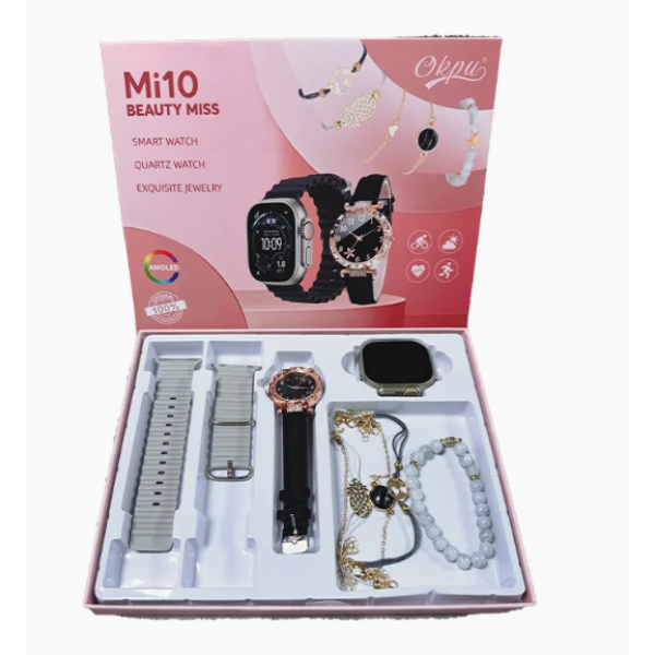 Smartwatch με Αναλογικό Ρολόι & Βραχιόλια Mi10