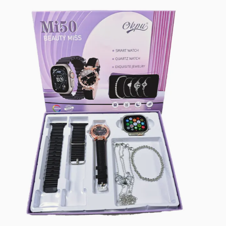Smartwatch με Αναλογικό Ρολόι & Βραχιόλια Mi50 Beauty Miss