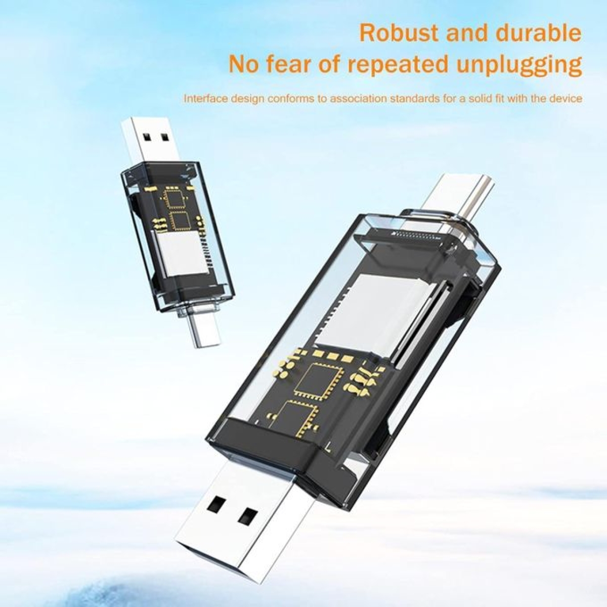 Συσκευή Ανάγνωσης Καρτών SD/TF MicroSD OTG 4 σε 1 USB, Type-C, Micro-USB & Lightning Go-Des GD-DK006 - Image 5