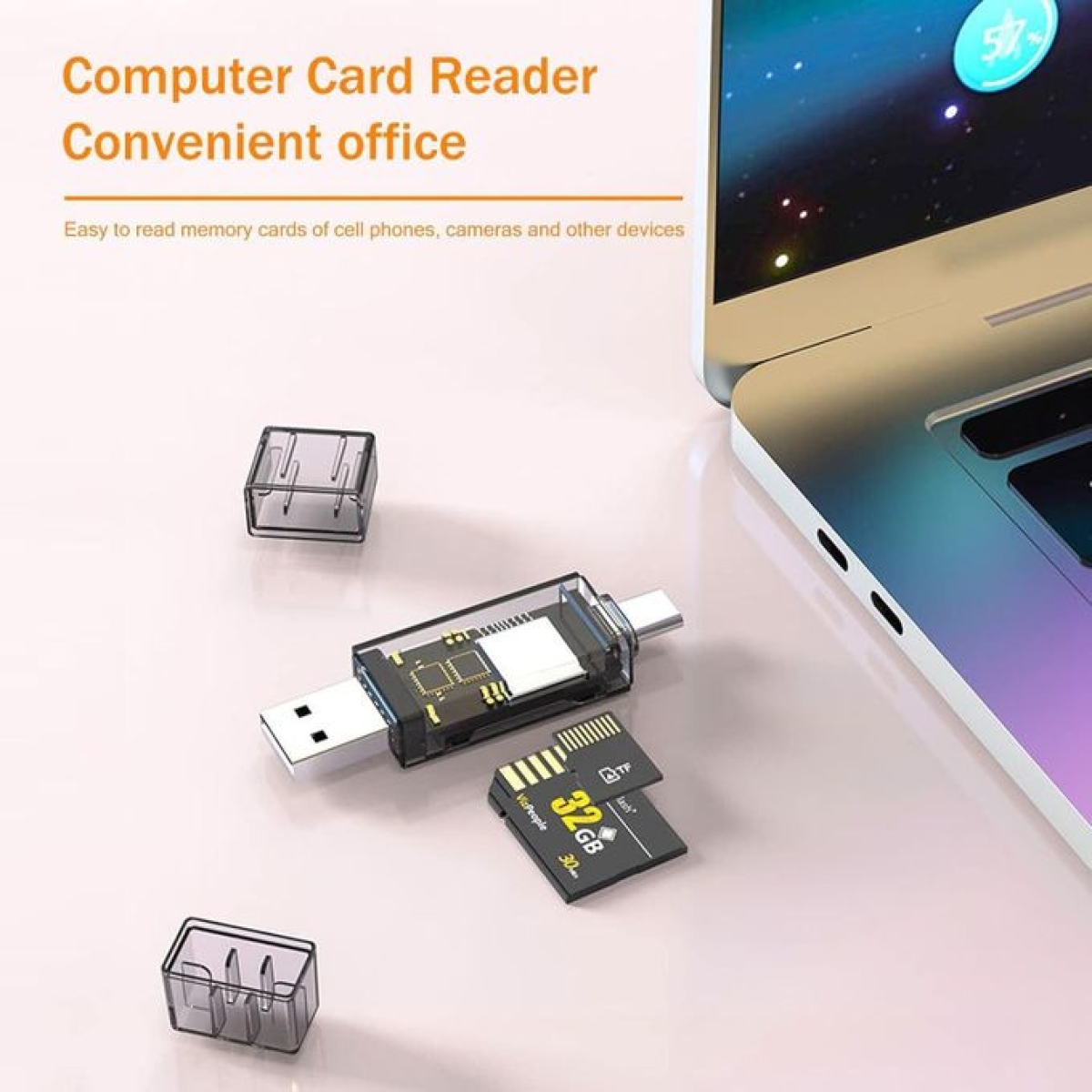 Συσκευή Ανάγνωσης Καρτών SD/TF MicroSD OTG 4 σε 1 USB, Type-C, Micro-USB & Lightning Go-Des GD-DK006 - Image 2