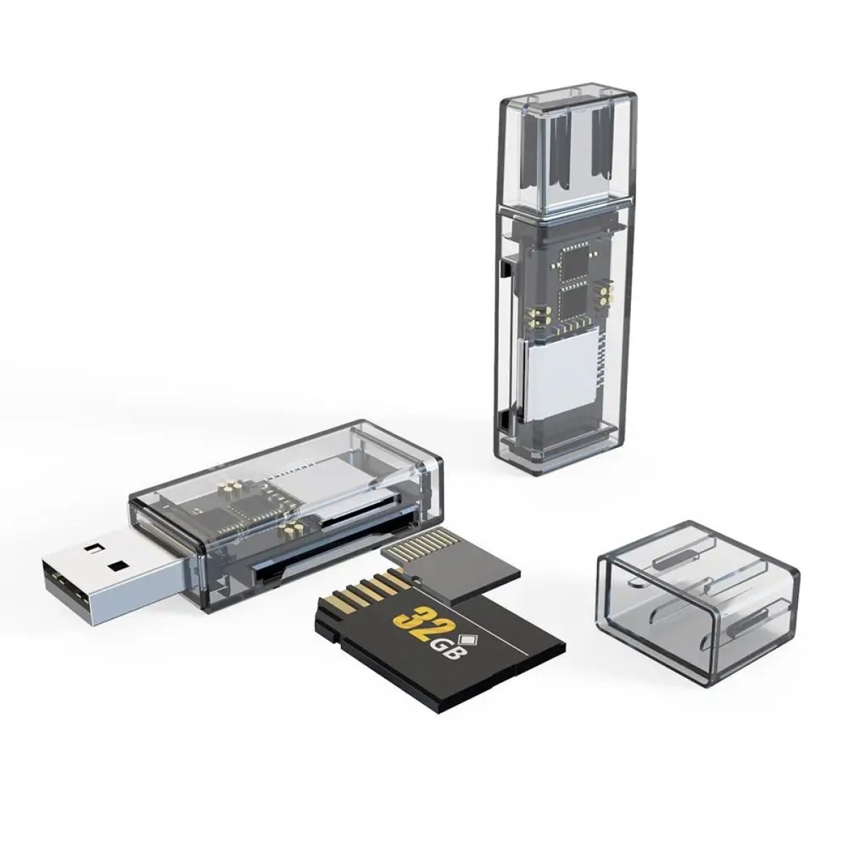 Συσκευή Ανάγνωσης Καρτών SD/TF MicroSD USB 3.0 Go-Des GD-DK003 - Image 2
