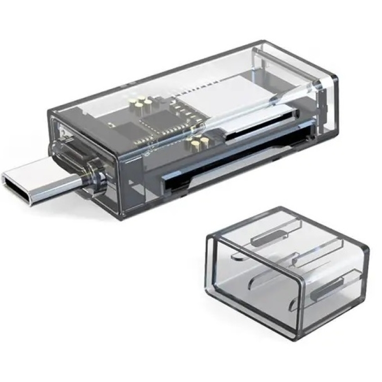 Συσκευή Ανάγνωσης Καρτών SD/TF OTG Type-C & USB Go-Des GD-DK002