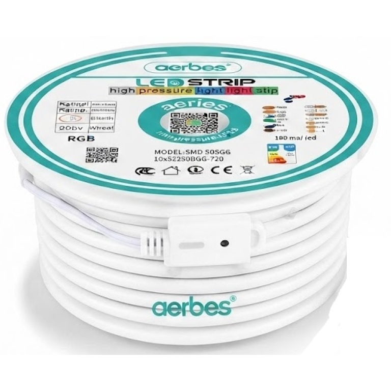 Ταινία LED RGB 5050 220V 50m 10x20mm Aerbes AB-Z1052