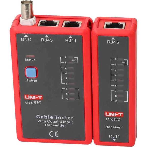 Tester Καλωδίων Δικτύου RJ45 RJ11 BNC UNI-T UT681C