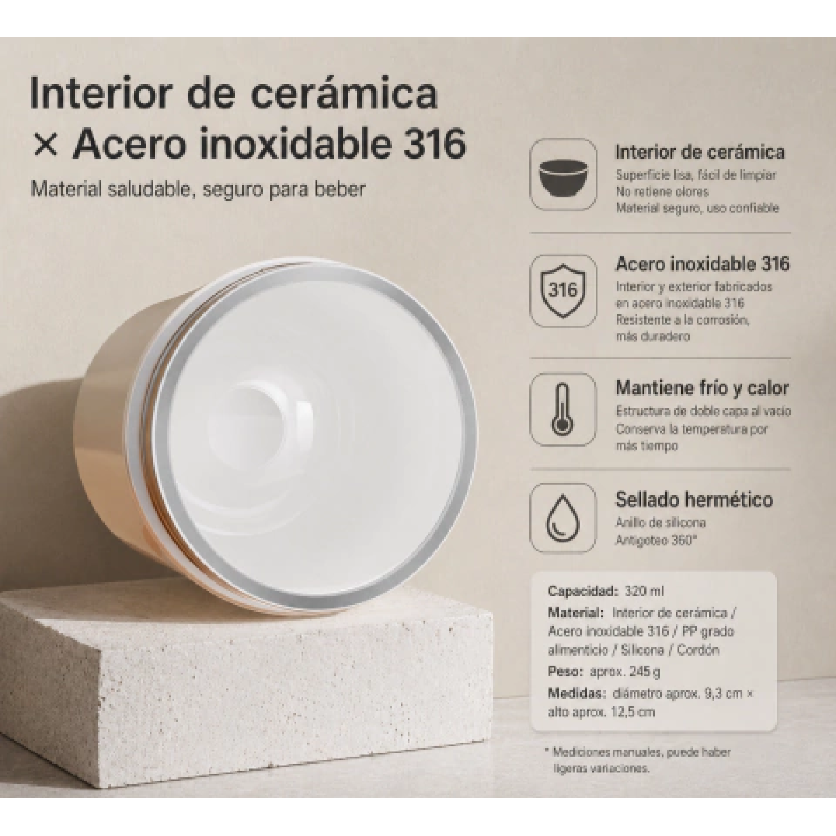 Θερμική Κούπα 320ml Mini HB-8601 - Image 8