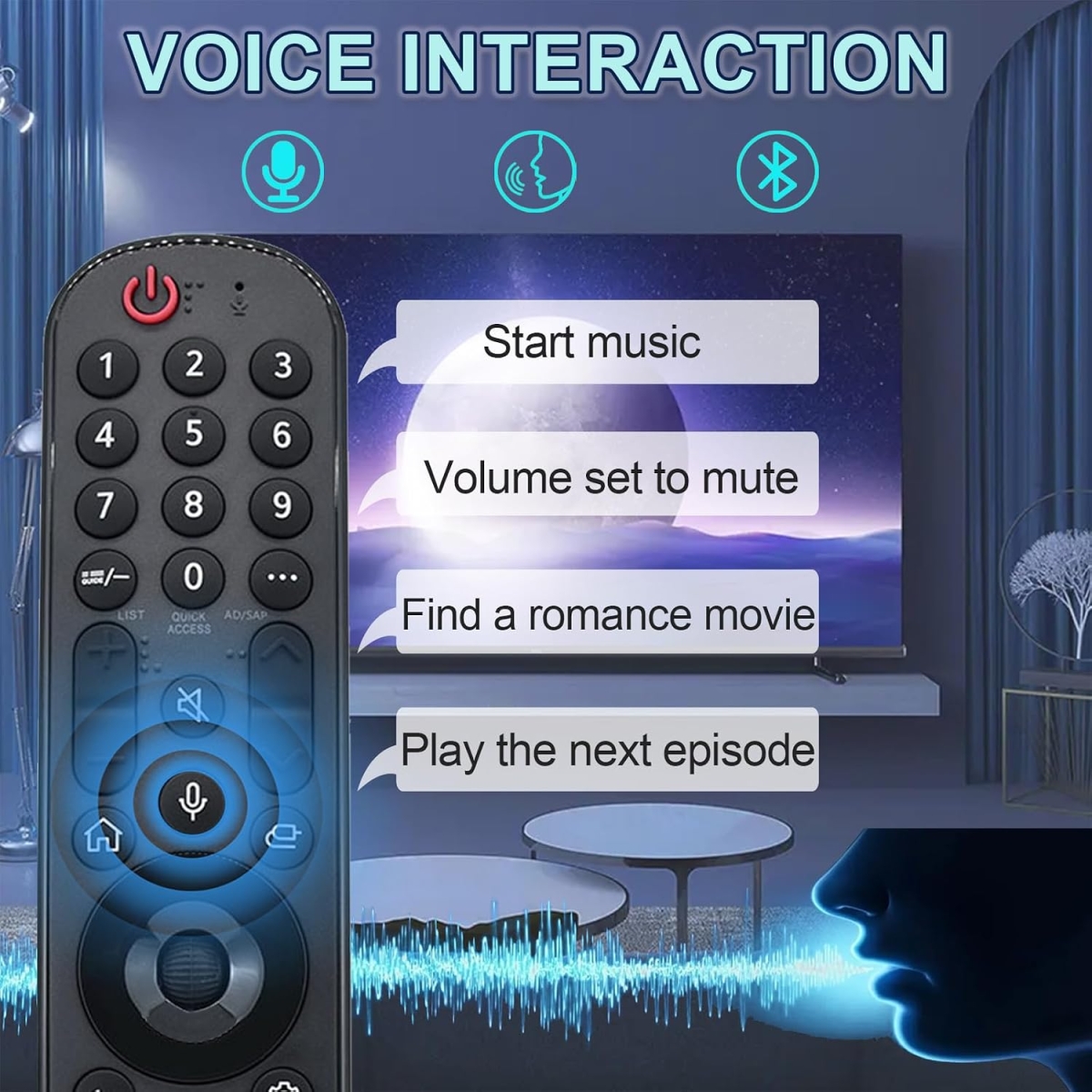 Τηλεχειριστήριο Magic Remote Bluetooth με Φωνητικές Εντολές για Smart TV LG MR23GA - Image 6