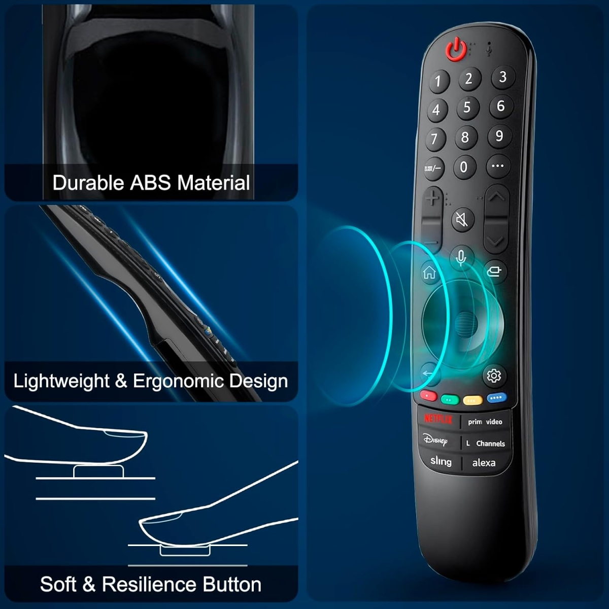 Τηλεχειριστήριο Magic Remote Bluetooth με Φωνητικές Εντολές για Smart TV LG MR23GA - Image 3