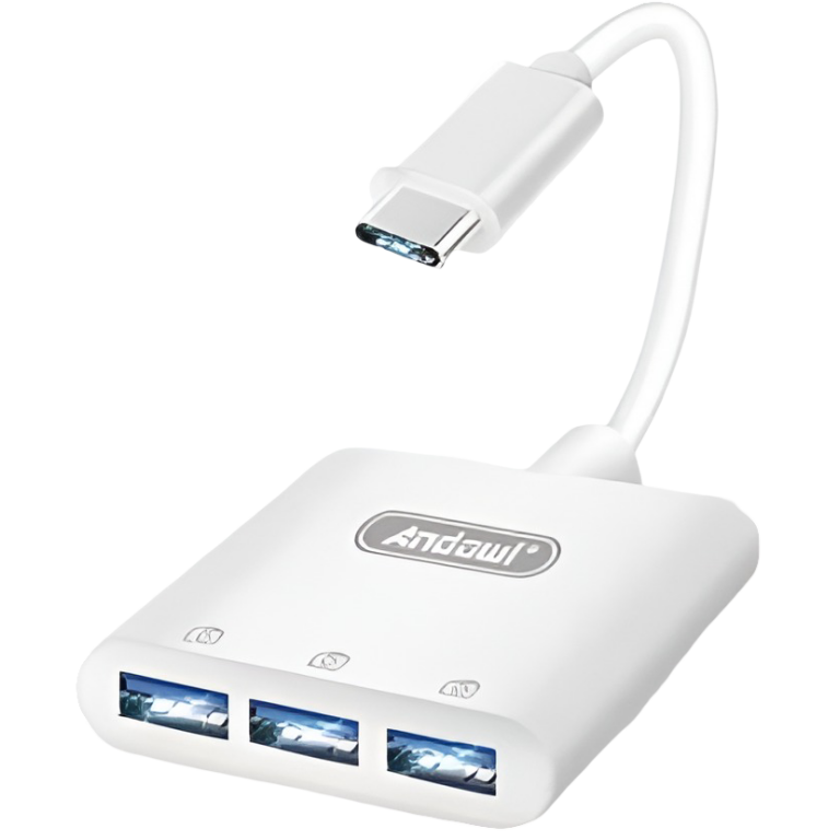 USB-C Hub 3 σε 1 με 3 Θύρες USB Andowl Q-US3