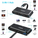 USB-C Hub 5 σε 1 με HDMI 4K, VGA, USB 3.0, Audio & PD 60W Onten OTN-9573S - Image 2