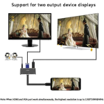 USB-C Hub 5 σε 1 με HDMI 4K, VGA, USB 3.0, Audio & PD 60W Onten OTN-9573S - Image 5