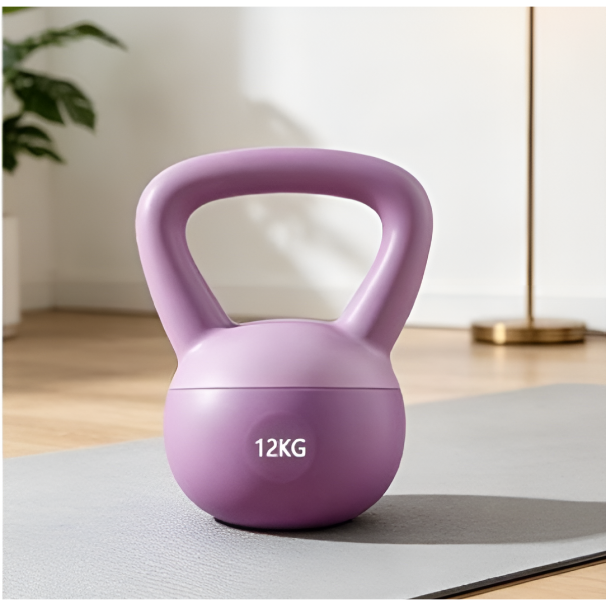 Βαράκι Γυμναστικής Kettlebell με Λαβή 12kg Mωβ 29647