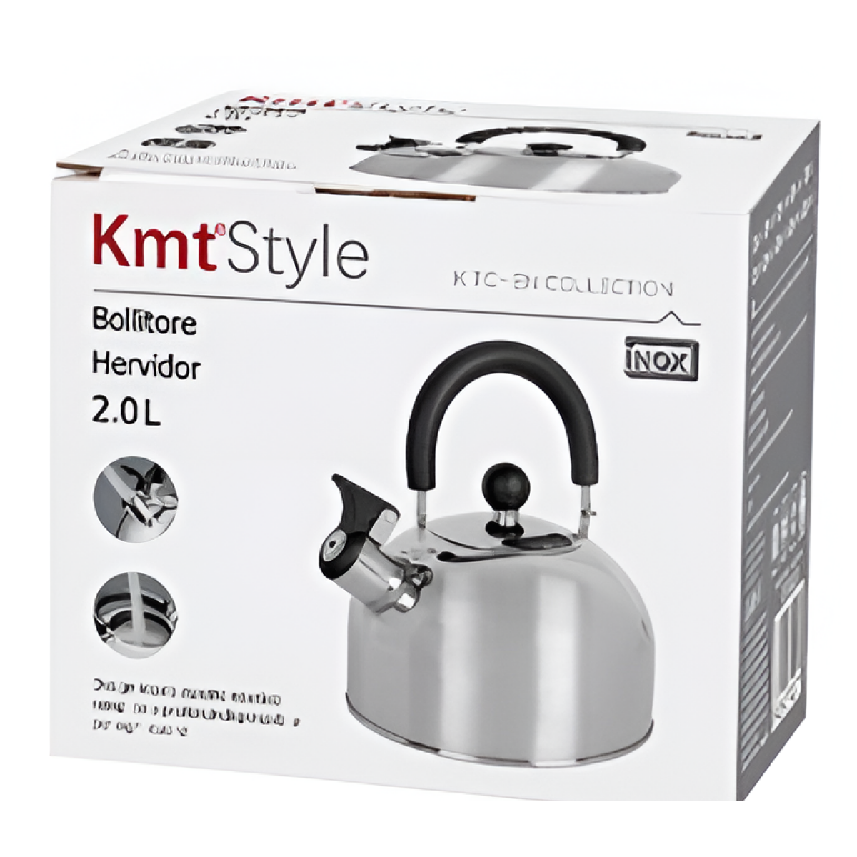 Βραστήρας Σφυρίχτρα Ανοξείδωτος 2L Kmt Style 5404027