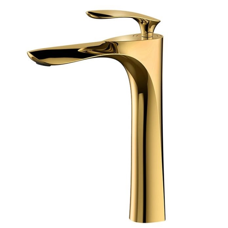 Βρύση Νιπτήρα Ψηλή Μονής Λαβής Titanium Gold 19014-41