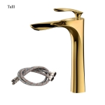Βρύση Νιπτήρα Ψηλή Μονής Λαβής Titanium Gold 19014-41 - Image 7