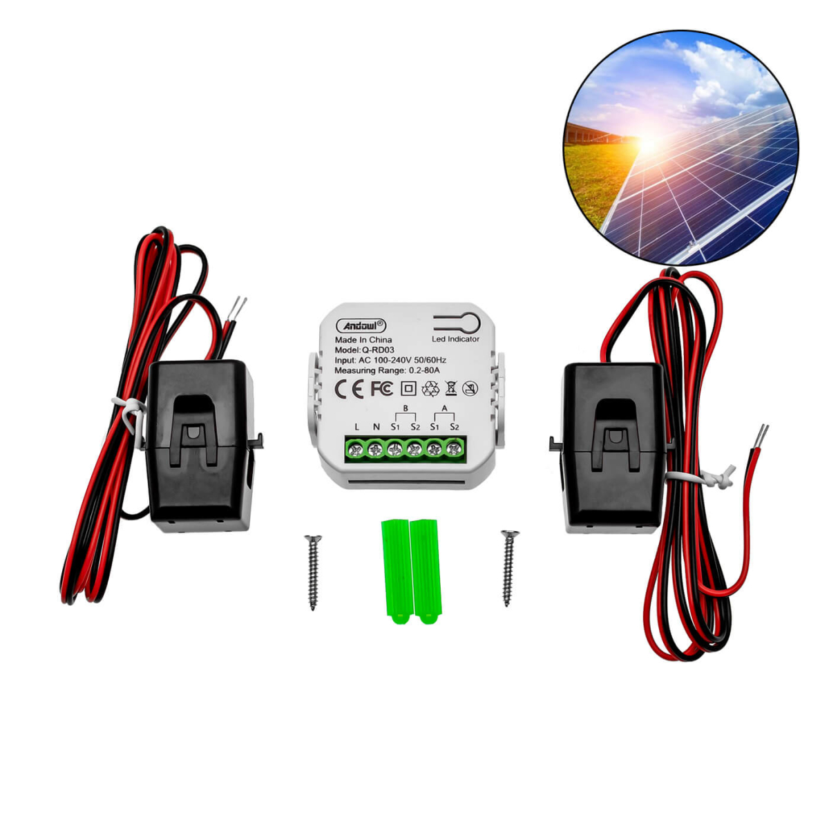 WiFi Μετρητής Κατανάλωσης Ρεύματος 80A με Smart Life & Tuya Andowl Q-RD03 - Image 2