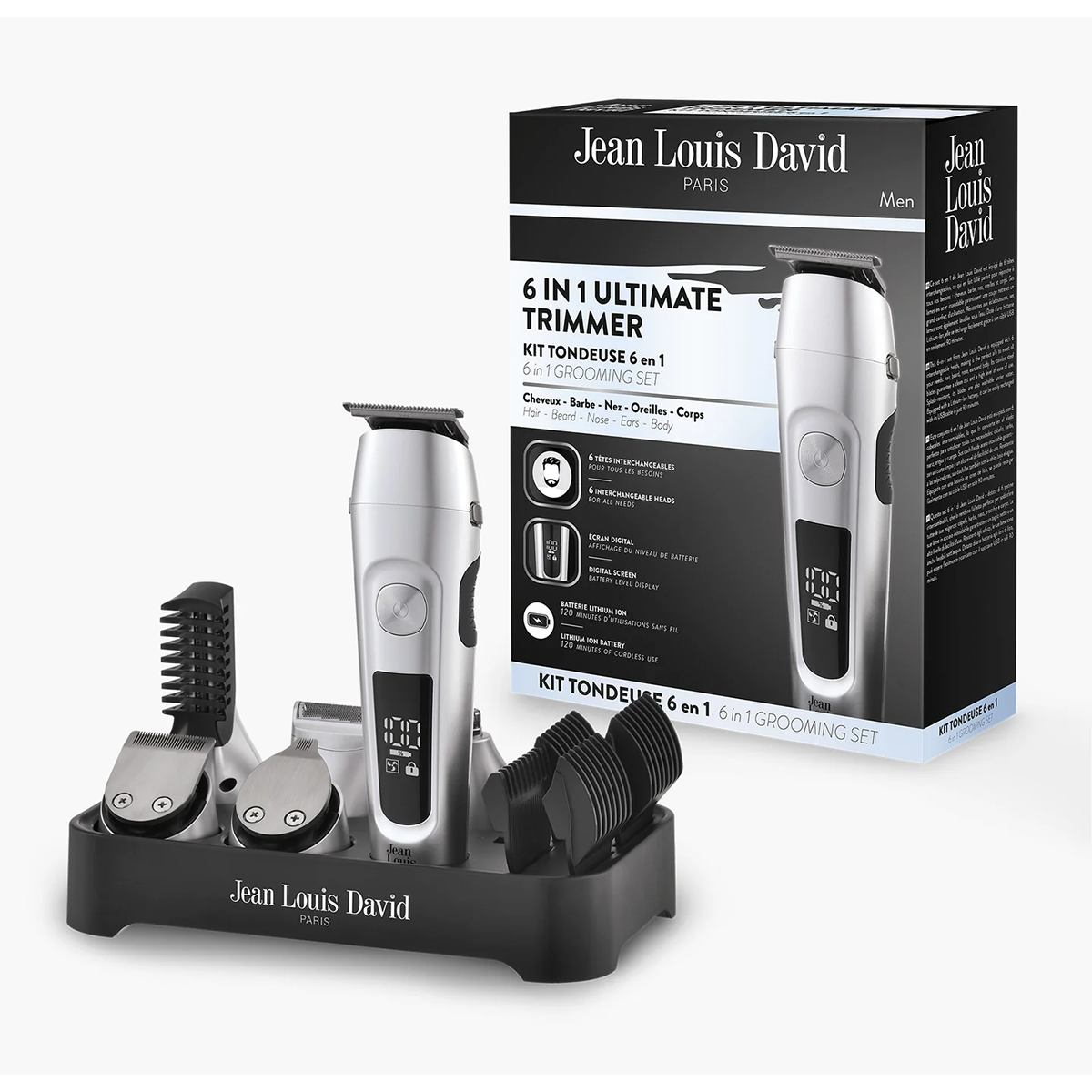J.L.DAVID - ULTIMATE GROOMING KIT 6-IN-1 - Γκρι - Image 2