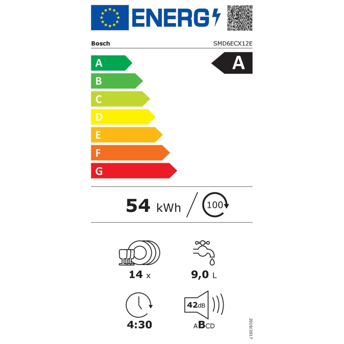 Bosch Πλήρως Εντοιχιζόμενο Πλυντήριο Πιάτων με Wi-Fi για 14 Σερβίτσια Π59.8xY81.5εκ. SMD6ECX12E - Image 2