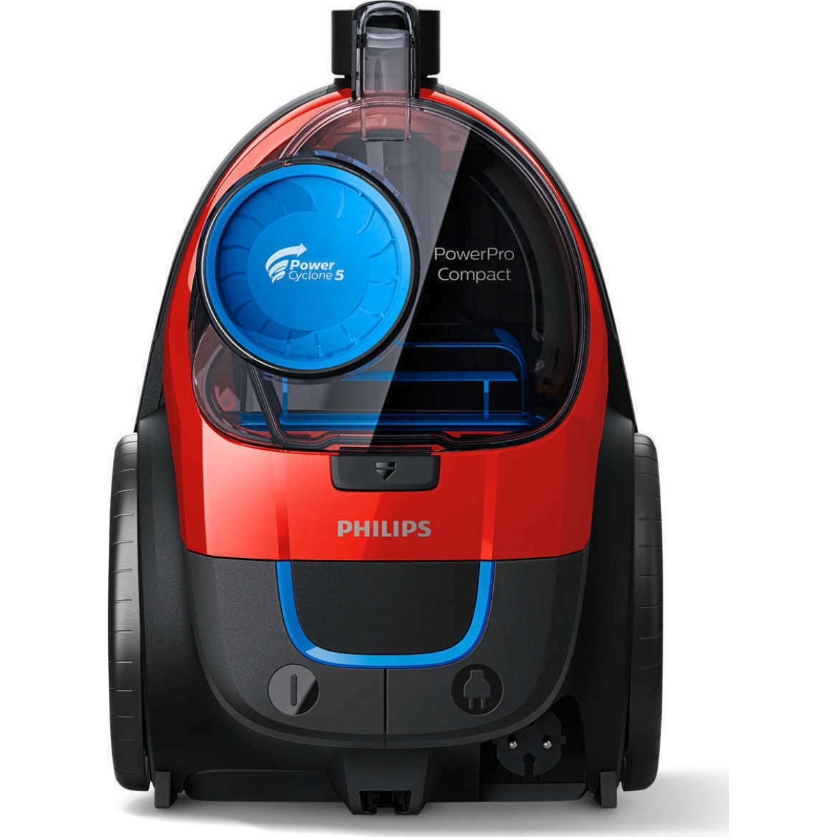 Philips Powerpro Compact Ηλεκτρική Σκούπα Χωρίς Σακούλα 900W με Κάδο 1.5lt Κόκκινη FC9330/09 - Image 2
