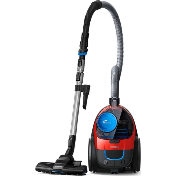 Philips Powerpro Compact Ηλεκτρική Σκούπα Χωρίς Σακούλα 900W με Κάδο 1.5lt Κόκκινη FC9330/09