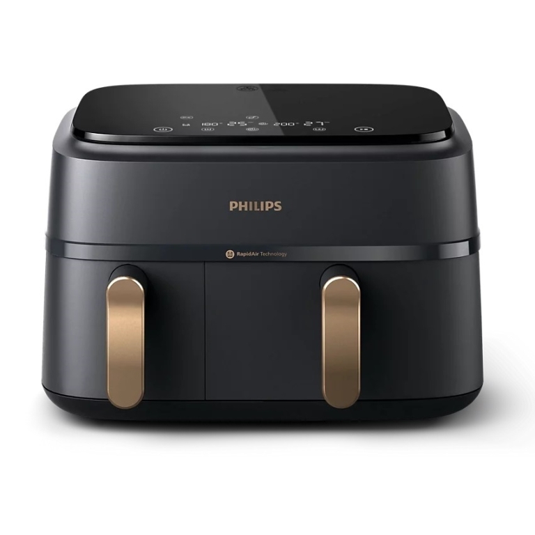 Philips Air Fryer με Διπλό Αποσπώμενο Κάδο 9lt Μαύρο NA352/00