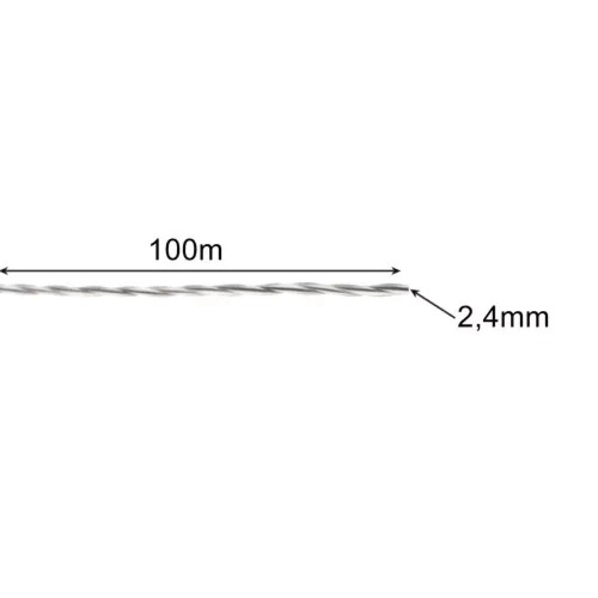 Bigstren Μεσινέζα Τετράγωνη Μήκους 100m και Πάχους 2.4mm 00021073 - Image 2
