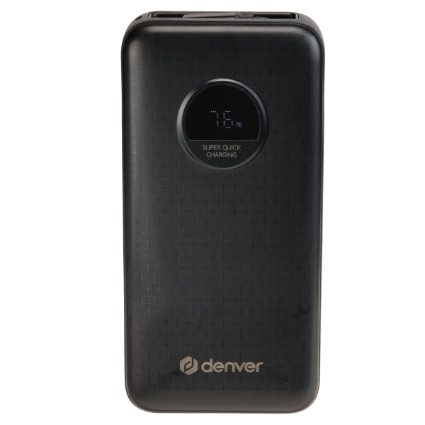Denver Quick Charge Powerbank 20000mAh 65W PD Μαύρο PQC-20065